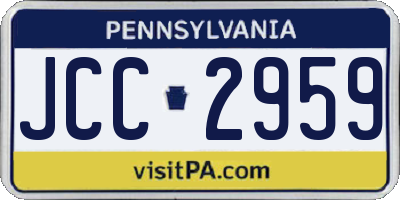 PA license plate JCC2959