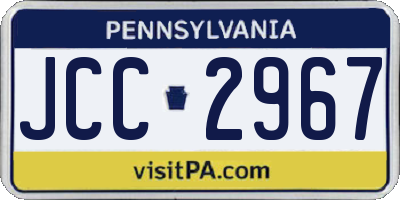 PA license plate JCC2967