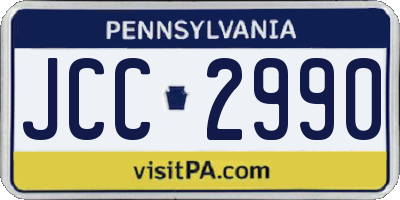 PA license plate JCC2990