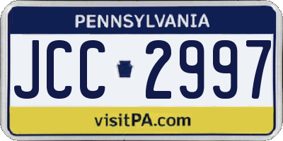 PA license plate JCC2997