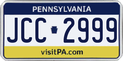 PA license plate JCC2999