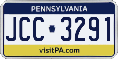 PA license plate JCC3291