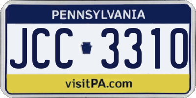 PA license plate JCC3310