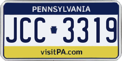 PA license plate JCC3319