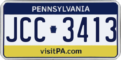 PA license plate JCC3413