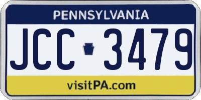 PA license plate JCC3479