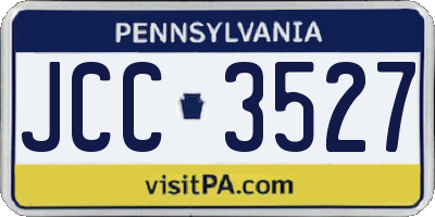 PA license plate JCC3527
