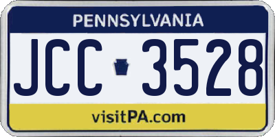 PA license plate JCC3528