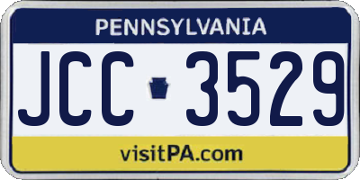 PA license plate JCC3529