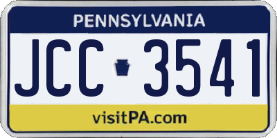 PA license plate JCC3541