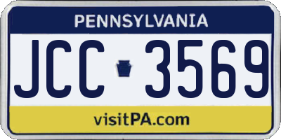 PA license plate JCC3569