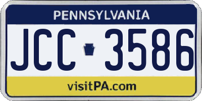 PA license plate JCC3586