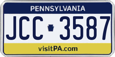 PA license plate JCC3587