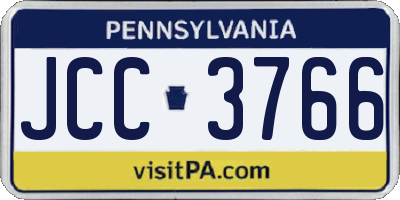 PA license plate JCC3766