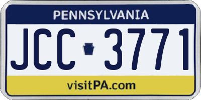 PA license plate JCC3771