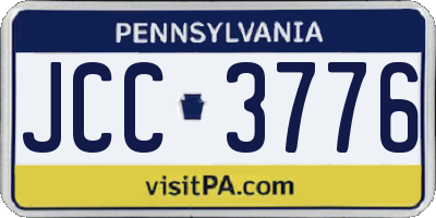 PA license plate JCC3776
