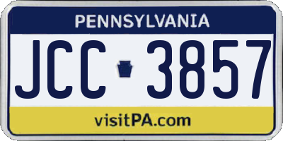 PA license plate JCC3857