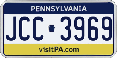 PA license plate JCC3969