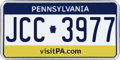 PA license plate JCC3977