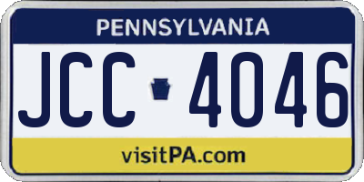 PA license plate JCC4046