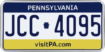 PA license plate JCC4095