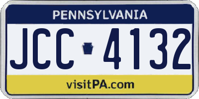PA license plate JCC4132