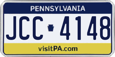 PA license plate JCC4148