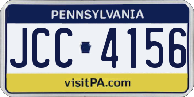 PA license plate JCC4156