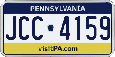PA license plate JCC4159