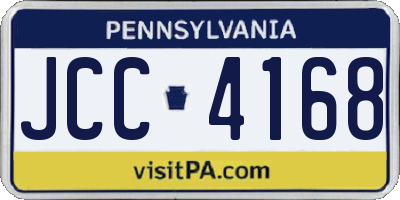 PA license plate JCC4168