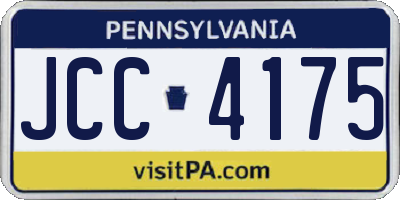 PA license plate JCC4175