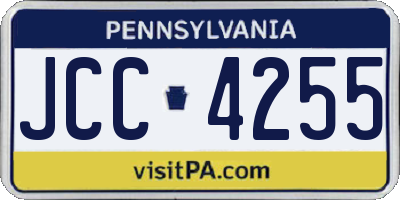 PA license plate JCC4255