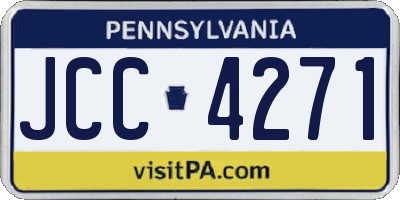 PA license plate JCC4271