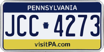 PA license plate JCC4273