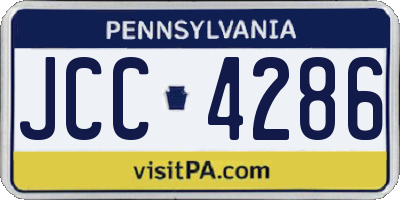 PA license plate JCC4286