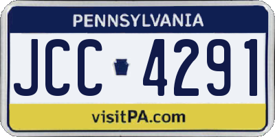 PA license plate JCC4291