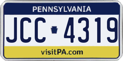PA license plate JCC4319