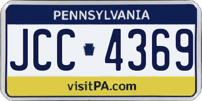 PA license plate JCC4369
