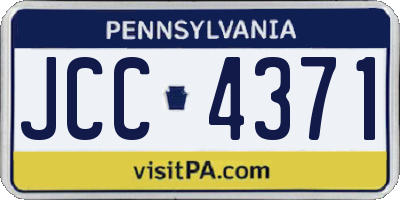 PA license plate JCC4371