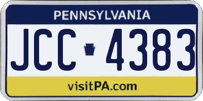 PA license plate JCC4383