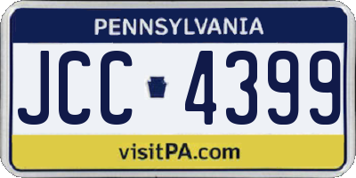 PA license plate JCC4399