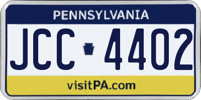 PA license plate JCC4402