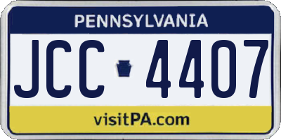 PA license plate JCC4407