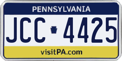 PA license plate JCC4425
