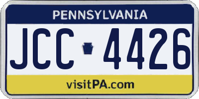 PA license plate JCC4426