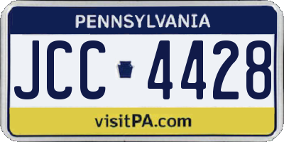 PA license plate JCC4428
