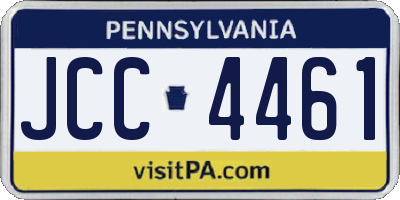 PA license plate JCC4461