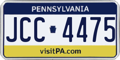 PA license plate JCC4475