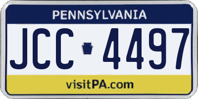 PA license plate JCC4497