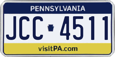 PA license plate JCC4511